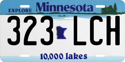 MN license plate 323LCH