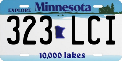 MN license plate 323LCI