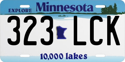 MN license plate 323LCK