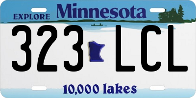 MN license plate 323LCL