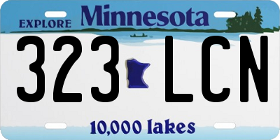 MN license plate 323LCN