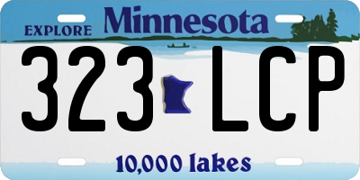 MN license plate 323LCP