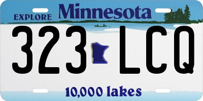 MN license plate 323LCQ