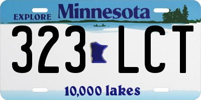 MN license plate 323LCT