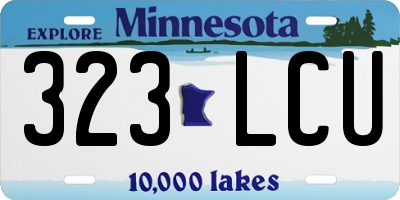 MN license plate 323LCU