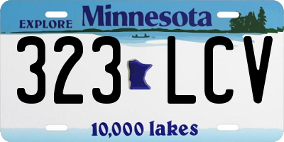 MN license plate 323LCV