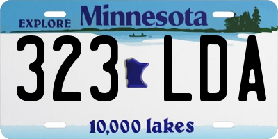 MN license plate 323LDA