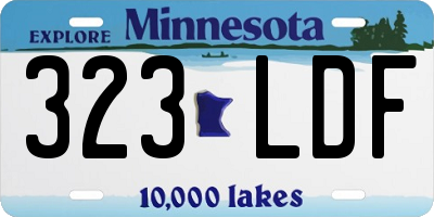 MN license plate 323LDF