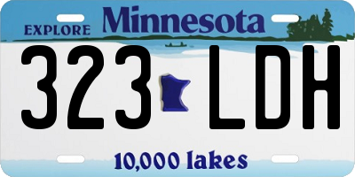 MN license plate 323LDH