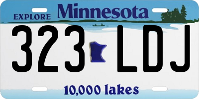 MN license plate 323LDJ