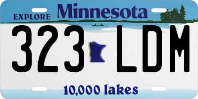 MN license plate 323LDM