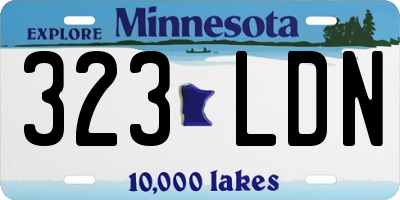 MN license plate 323LDN