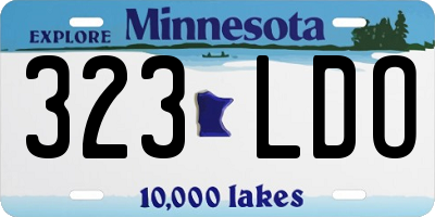 MN license plate 323LDO