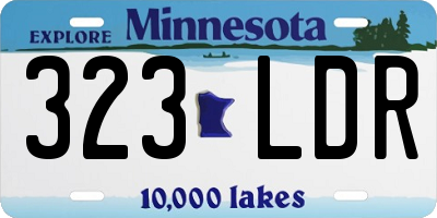 MN license plate 323LDR