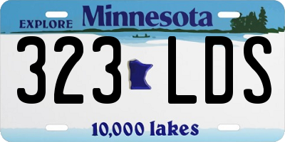 MN license plate 323LDS
