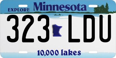 MN license plate 323LDU