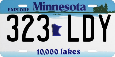 MN license plate 323LDY