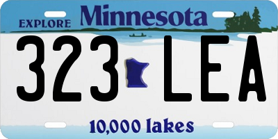 MN license plate 323LEA