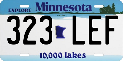 MN license plate 323LEF