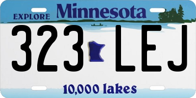MN license plate 323LEJ