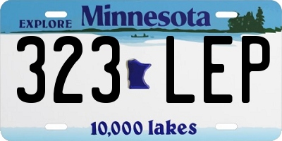 MN license plate 323LEP