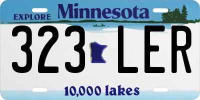 MN license plate 323LER
