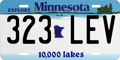 MN license plate 323LEV