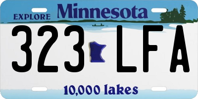 MN license plate 323LFA