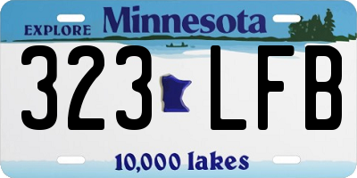 MN license plate 323LFB