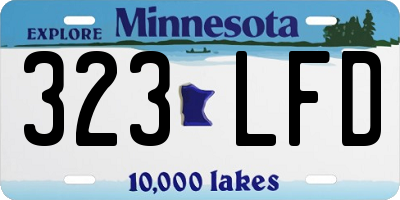 MN license plate 323LFD