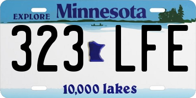 MN license plate 323LFE