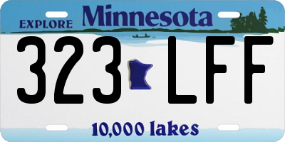 MN license plate 323LFF
