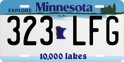 MN license plate 323LFG