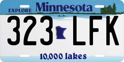 MN license plate 323LFK