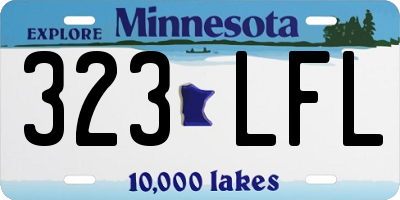 MN license plate 323LFL