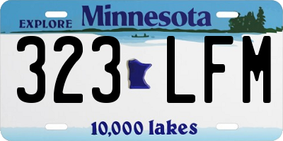 MN license plate 323LFM
