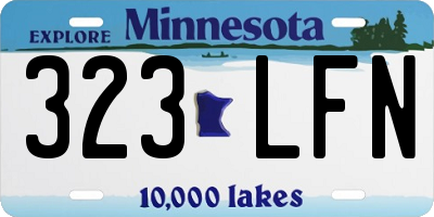 MN license plate 323LFN