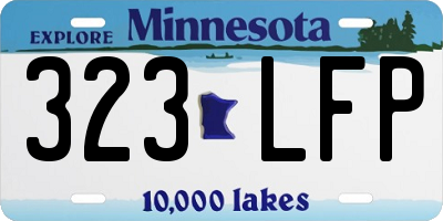 MN license plate 323LFP