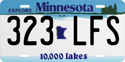 MN license plate 323LFS