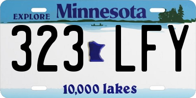 MN license plate 323LFY