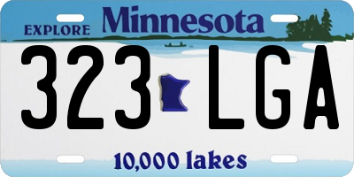 MN license plate 323LGA
