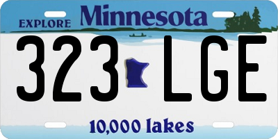 MN license plate 323LGE