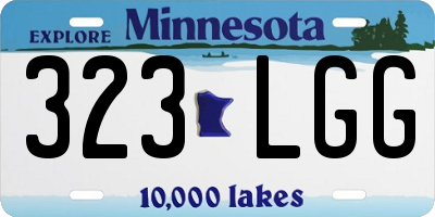 MN license plate 323LGG