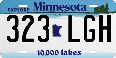 MN license plate 323LGH