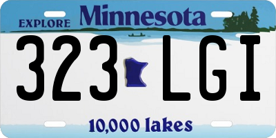 MN license plate 323LGI