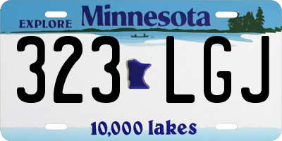 MN license plate 323LGJ