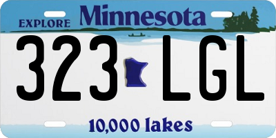 MN license plate 323LGL
