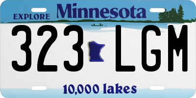 MN license plate 323LGM