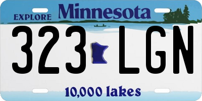 MN license plate 323LGN