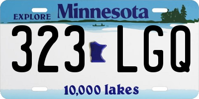 MN license plate 323LGQ